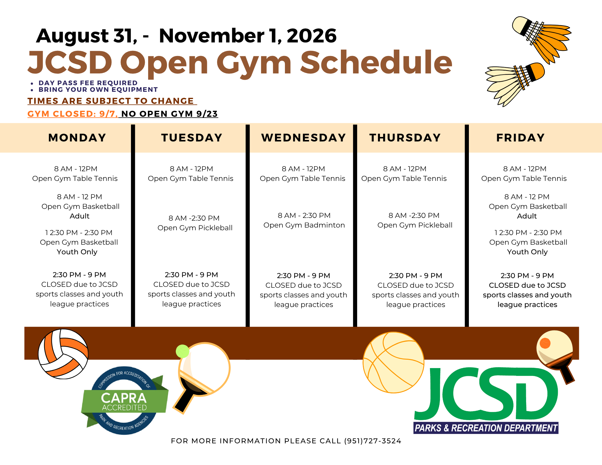 Open Gym Calendar 8-31-11-1-2026